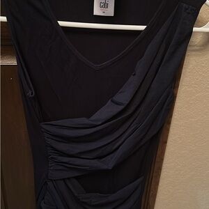 CAbi Midnight Blue Draped Sleeveless Top